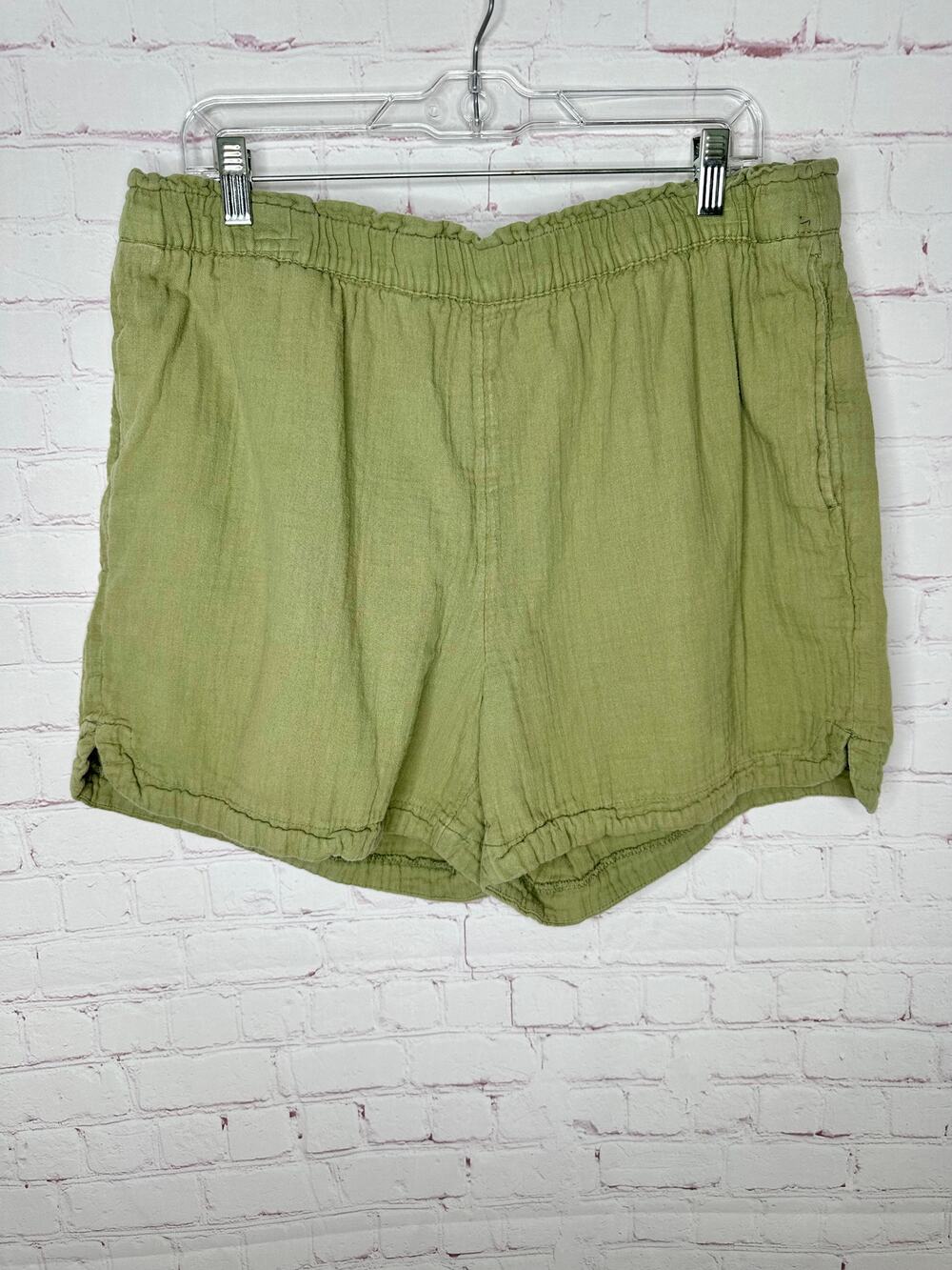 100% Cotton Old Navy Olive Green Gauze Shorts Women's XL Earth Tones
